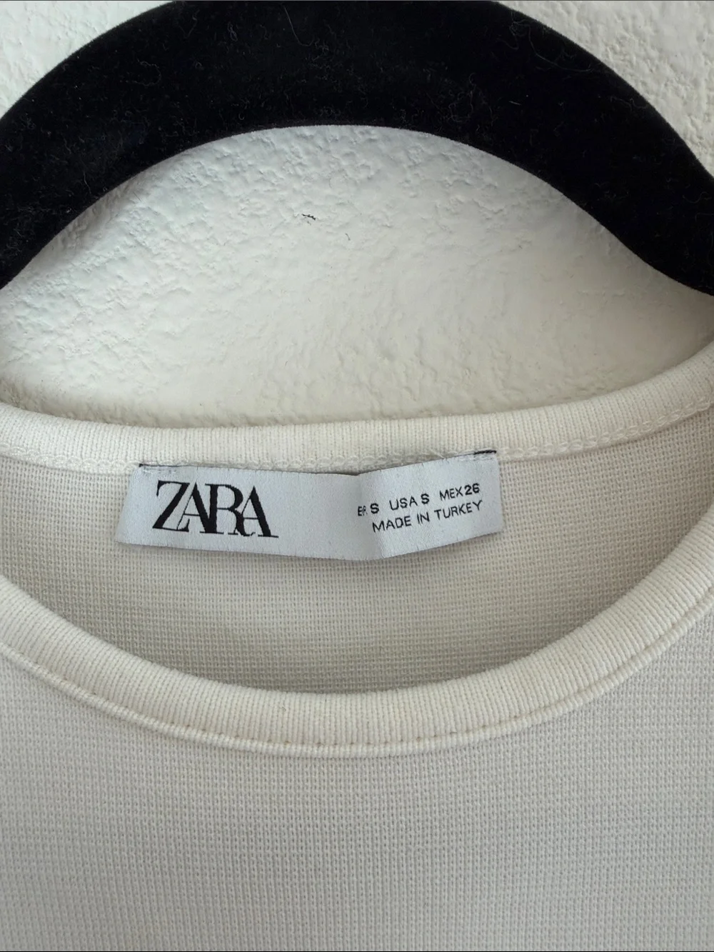ZARA White Eyelet Puff-Sleeve Tee